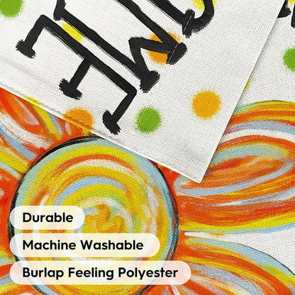 AVOIN colorlife Summer Floral House Flag 28x40 Inch Double Sided Outside, Welcome Seasonal Polka Dots Yard Outdoor Flag
