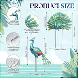 Frienda 2 Pack Peacock Statues for Garden Decor Yard Metal Sculpture Art Large Birds Animal Peacock for Outdoor Garden Patio Yard Backyard Home Decoration Housewarming Gift for Women Mom Grandma