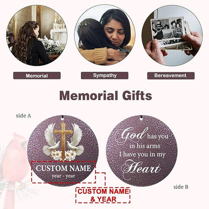 Memorial Wind Chimes Personalized for Outside, Deep Tone Wind Chime Memorial Gifts for Sympathy Bereavement Remember, Gift for Loss of Lover Mother Father Produced in USA