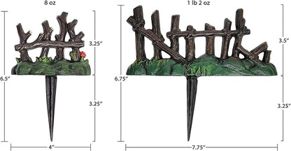 Lulu Decor, 100% Cast Iron Fairy Garden Fence Garden Decor Fairy Garden Accessories.