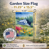 Caroline's Treasures Massachusetts Mayflowers in Watercolor Garden Flag Mailbox Flag Decorative Yard Flag Banner Outside Patio Artwork Yard Flower Beds, Garden Size, Multicolor