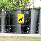 Metal Signs Fox Crossing Vintage Tin Sign for Home Bar Living Room Garden Yard Outdoor Wall Decor 12x8 Inch