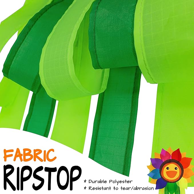 emma kites Smiling Sunflower Rainbow Windsock Hanging Décor Outdoor Windsock for Garden Backyard Balcony Porch Campsite Tent Awing Festival Party Decoration 42-INCH