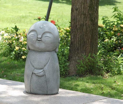 24" Smiling Lucky Japanese Jizo Outdoor Garden Statue