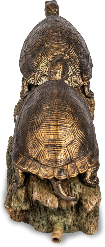 Aquascape Double Turtle On Log Spitter Fountain for Pond and Garden, 78372