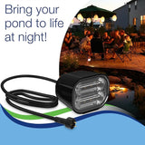 Aquascape 8-Watt Wide-Angle Submersible Warm White Underwater LED Light for Ponds & Water Features, 84077
