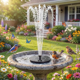 AISITIN Solar Water Fountain, 1.4W Solar Bird Bath Fountains with 6 Nozzle, New Upgrade Floating Solar Fountain Pump for Bird Bath, Outdoor, Garden, Pond, Fish Tank, Small Pool