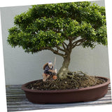 Ceramic Fisherman Ornament for Fish Tank and Garden Bonsai Water-Absorbing Decorative Statue 2.75X1.96X1.37 Inch Indoor Outdoor Table Patio D Cor