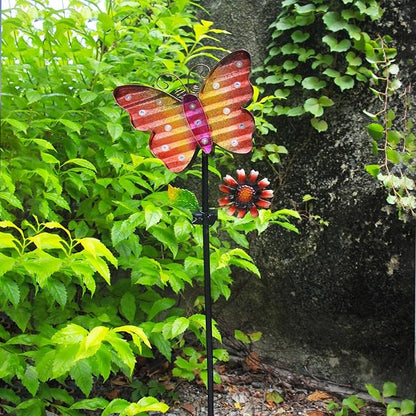 Solar Garden Stake Lights, , Waterproof Outdoor Butterfly Lights Gifts for Women Mum and Metal Bird Decorative LED Lanterns for Yard, Patio (Butterfly)