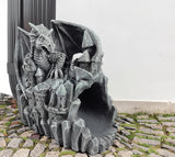 coolboy Dragon Sculpture Gutter Diverter Rain,Deco Gutter Extension Downspout, Eco-Friendly Resin Gutter Extender Diverter,Splash Block, Perfect Rain Gutter Downspout Extension for 3"x4" Downspouts