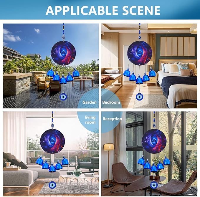 BWINKA Unique Wind Chimes for Outdoor Garden Home Hanging Decoration (Eye-CY9)