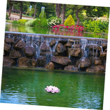 1Set Water Lily Solar Fountain Outdoor Solar Powered Fountain for Garden and Pool Decoration Easy to Clean Durable Design for Beautiful