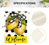 AVOIN colorlife Polka Dot Welcome Lemon Summer House Flag 28 x 40 Inch Double Sided Outside Yard Outdoor Decoration