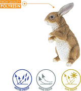 CLEVER GARDEN Rabbit Garden Statue Outdoor Décor, Resin Figurine Decoration for Lawn, Yard, Patio, Porch, and More