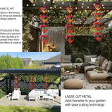 DJUAN Heart Wind Spinners Outdoor Garden Decor,Mini Yard Lawn Ornaments Metal Wind Spinner with 360 Degree Swivel Hook, Christmas,Luau Party,Tropical Party Decorations,Gifts for Mom,Women