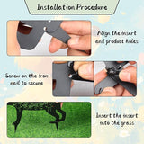 2 Pcs Black Dog Silhouette Cute Metal Dog Decor for Dog Lovers Decorative Garden Stakes for Yard Garden Lawn Outdoor Decorations (Dog)