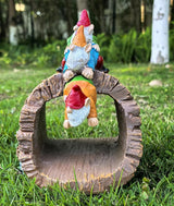 Decorative Gutter Downspout Extensions Statue,3" x 4" Downspout Extension Sculpture,Gnomes Decorative Rain Gutter Downspout Extension Figurine Decor Sculpture for Lawn Yard