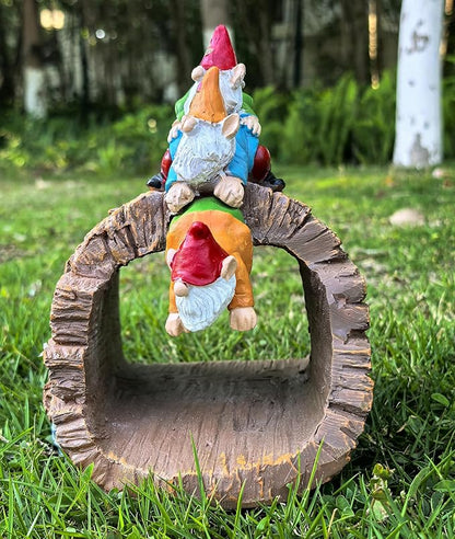 Decorative Gutter Downspout Extensions Statue,3" x 4" Downspout Extension Sculpture,Gnomes Decorative Rain Gutter Downspout Extension Figurine Decor Sculpture for Lawn Yard
