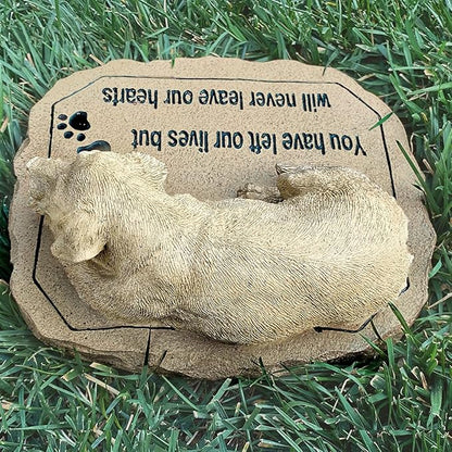 Lily's Home Pet Memorial Stone - Cat or Dog Grave Marker - Durable Waterproof Garden Memorial Stone for Indoor and Outdoor Use - Sympathy Gift for Pet Loss - Dog