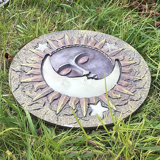 Luminous Garden Stepping Stone, Retro Style Outdoor Backyards Pathway Décor Step Stones, Weatherproof Garden Landscaping Decorative Stone (Size : Style4)