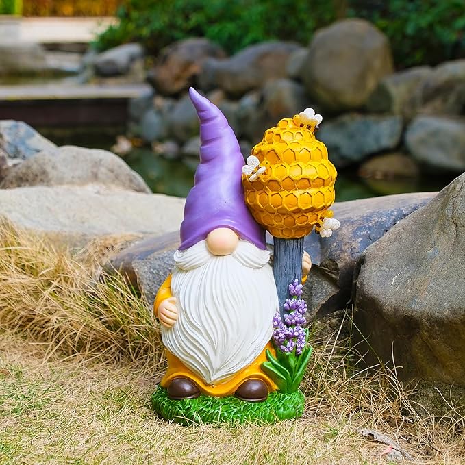 Zayton Garden Outdoor Statues Gnomes Statues Yard Resin Decoration Gift Handmade Housewarming Gift for Patio Yard Lawn Waterproof Cracking