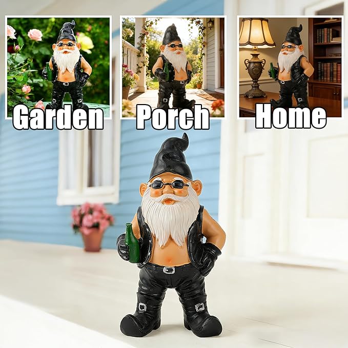 Teaeeno Funny Garden Gnomes Statues - Gnome Sculpture Decor, Gnome Gifts Figurines for Women, Best Gifts for Men, Lawn Ornaments for Yard