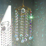 H&D HYALINE & DORA Planet Shape Gold Crystal Suncatcher Crystal Ball Prism Suncatcher Sun Catcher Windchime Indoor Outdoor Decor