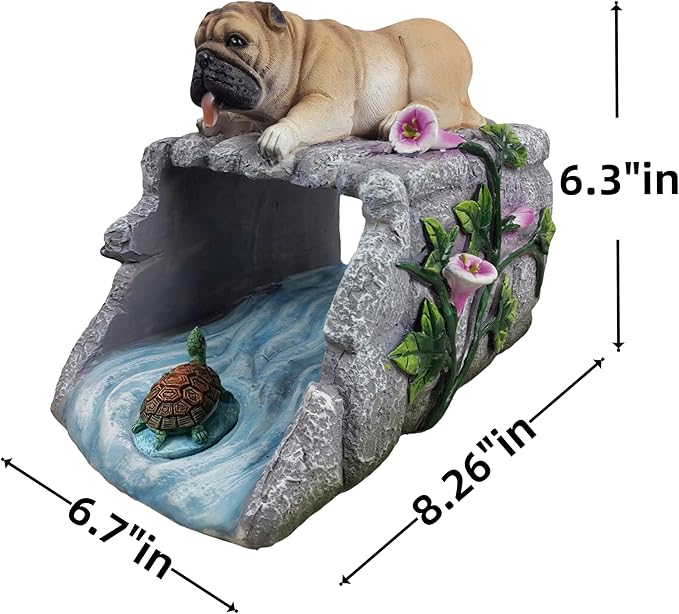 Dog Sculpture Gutter Diverter Rain,Deco Gutter Extension Downspout,Eco-Friendly Resin Statues Gutter Extender Diverter,Splash Block, Perfect Rain Gutter Downspout Extension for 3"x4" Downspouts