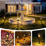 LETMY Solar Pathway Lights Outdoor, 12 Pack Bright Solar Lights Outdoor, IP65 Waterproof Auto On/Off Garden Lights Solar Powered Landscape Lighting for Yard Patio Walkway Driveway Pathway - Black