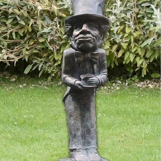 Alice in Wonderland Outdoor Statues 5 PCS Set | Ideal Wonderland Gifts & Party Decor - Durable Resin Figurines for Garden, Patio, Lawn & Indoor Alice in Wonderland Decor