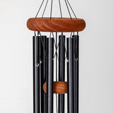 Festival 18-inch Redwood Wind Chime in Black by Wind River for Patio, Backyard, Garden, and Outdoor décor. Made in The USA