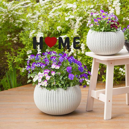Metal Letters Garden Stakes Yard Art Word Sign Lawn Decoration Indoor Outdoor Plant Pot Decor Decorative Stick for Patio Pathway Flower Bed (Home)