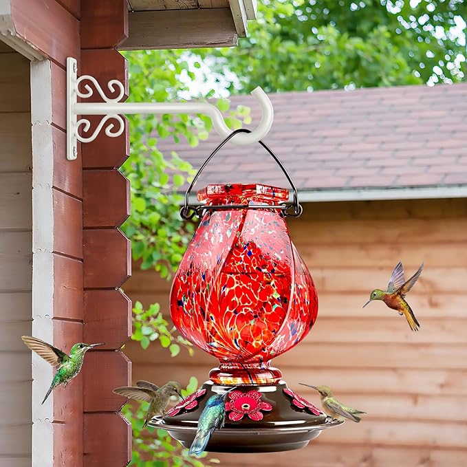 BOLITE Plant Hangers, 6 Inch Hanging Plant Brackets Outdoor or Indoor, Wall Hooks for Hanging Hummingbird Feeders, Bird Feeders, Planters, Lantern, Wind Chime, 2 Pack, Retro White, Gifts for Women Men