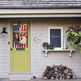 AVOIN colorlife Patriotic Stars and Stripes Eagle Wreath House Flag 28x40 Inch Double Sided Outside, USA 4th of July Memorial Day Independence Day Watercolor Yard Outdoor Decoration