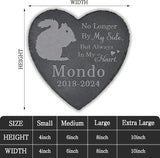 Pet Memorial Stone Squirrel - Squirrel Headstone - Squirrel Memorial Stone - Squirrel Memorial Gifts - Loss of a Squirrel - Squirrel Loss Gifts (Heart-Shaped)