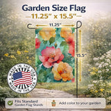 Caroline's Treasures Georgia Cherokee Rose in Watercolor Garden Flag Mailbox Flag Decorative Yard Flag Banner Outside Patio Artwork Yard Flower Beds, Garden Size, Multicolor