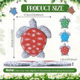 Yalikop 3 Pcs Turtle Stepping Stones Resin 7-10inch Decorative Stepping Stone Turtle Outdoor Garden Decorations for Garden Patio Walkway Sculpture Yard Art