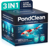 Natural Pond Care Ball – Easy Drop-in Maintenance for Outdoor Ponds and Water Features, Suitable for Fish & Plants, Up to 2500 Gallons – 4 Week Use
