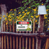 Funny Beware of Dog Sign Private Property No Trespassing Warning Signs, Beware of Snakes, Yard Sign Garage Farm Garden Wall Decor Sign Plaque Outdoor for Home Fence 8 X 12 Inches