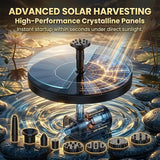 Solar Fountain for Bird Bath: Solar Powered Water Fountain with 6 Nozzles - Mini Fountains Pump for Garden, Pond, Pool, and Outdoor (3, 5.1")