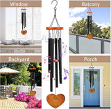 Retirement Gifts Wind Chimes for Women Men - Engraved Wooden Heart with Gift Box & Card, Happy Retirement Outdoor Garden Patio Hanging Decor, Farewell Gift for Coworker Teacher Bossr