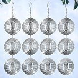 Owl Bird Deterrents for Outside,3D Stainless Steel Wind Spinners Outdoor Decor,Reflective Bird Scare Discs Set,Shiny Bird Reflectors to Keep Woodpecker Pigeon Away from House Patio Yard Porch