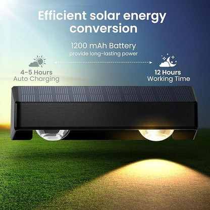 SOLPEX Solar Fence Lights Outdoor, 9 Fixed Colors ＆ Color Changing Fence Solar Lights Outdoor Waterproof IP65, LED Deck Lighting for Backyard Wall Step Patio Railing Pool Porch (16 Pack)