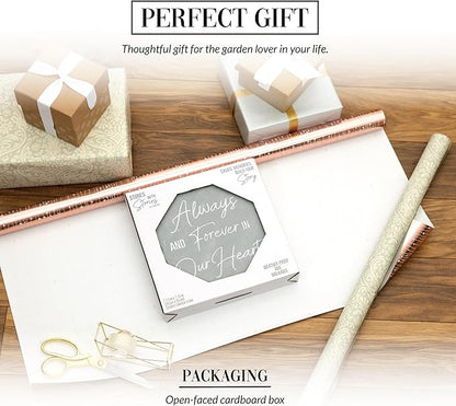 Pavilion Gift Company 25323 Always & Forever-7.75" x 7.75" Garden Stone, Light Gray, White