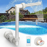 Klleyna Swimming Pool Fountain for Above & In-Ground Pools, Pool Waterfall Water Cooler Sprinkler Sprayer Summer Party Decor (F-Single White)