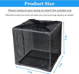 Pond Pump Filter, 7 Inch Anti-Clogging Pond Filter Bag Mesh Water Pump Barrier Bag Outdoor Pond Pump Filter Box Basket