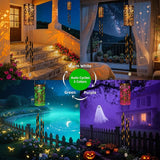 for Women Solar Wind Chimes Hummingbird Outside Lights Hanging Decor Outdoor Sympathy Wind Chimes for Garden Patio (1 Light with 3 Colors Cycle - Hummingbird)