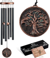 Wind Chimes for Outside, Vintage Tree of Life Deep Tone Wind Chime Outdoor Clearance, Memorial/Festivals/Birthday Gift for Mom Dad Women Grandma, Garden Porch Patio Decor (32" Tree of Life)