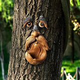 Playful Tree Faces Decor Outdoor (6.3" Tall), Whimsical Tree Decorations Outdoor for Gardens & Yards, Adding Personality to Nature for Your Lawn & Garden Ornaments (Small)