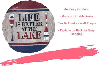 Spoontiques - Garden Décor - Lake Stepping Stone - Decorative Stone for Garden